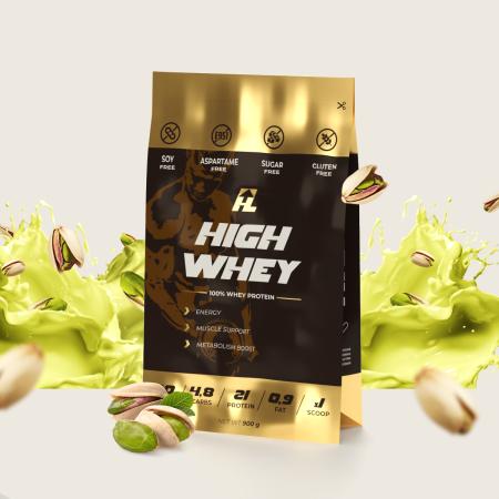 HIGH WHEY / Протеин со вкусом фисташковый мусс 900гр.