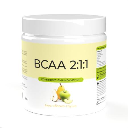 ВСАА 2:1:1 со вкусом яблоко+груша 180 гр.  ВСАА 2:1:1 со вкусом яблоко+груша 180 гр.