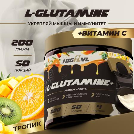 L-Глютамин+Витамин С со вкусом тропик 200 гр. 