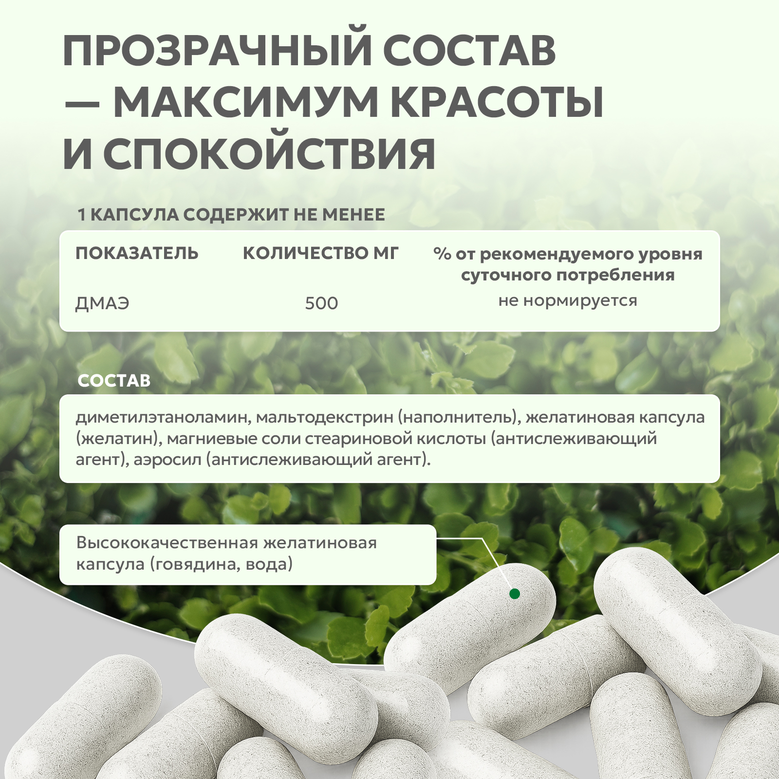 ДМАЭ (Диметилэтаноламин) 60 капс