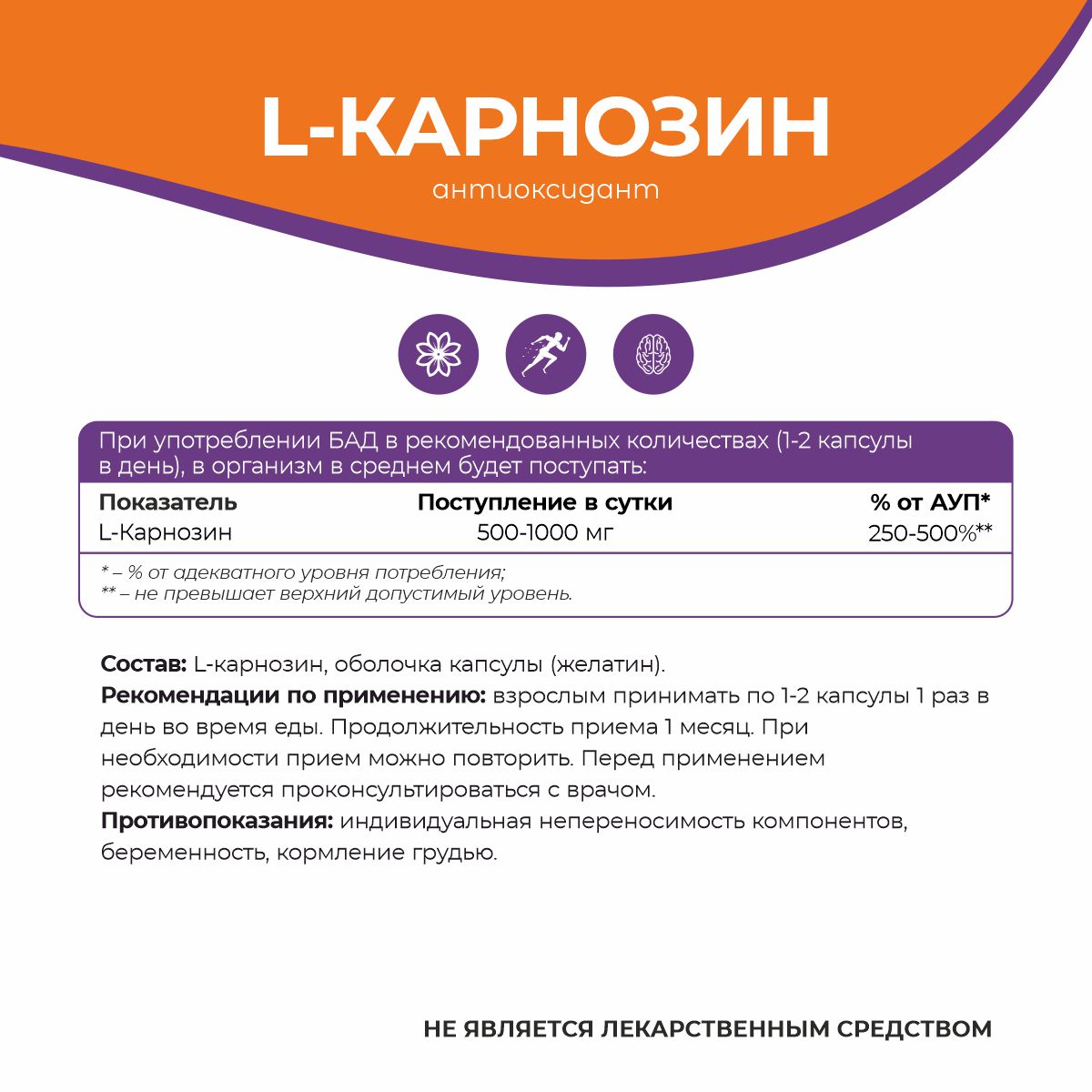 БАД к пище Карнозин БАД к пище Карнозин