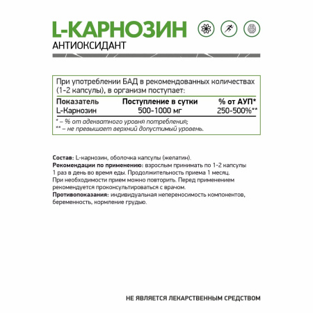 Карнозин / Carnosine / 60 капс.