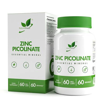 Цинк Пиколинат / Zinc Picolinate / 60 капсул веган