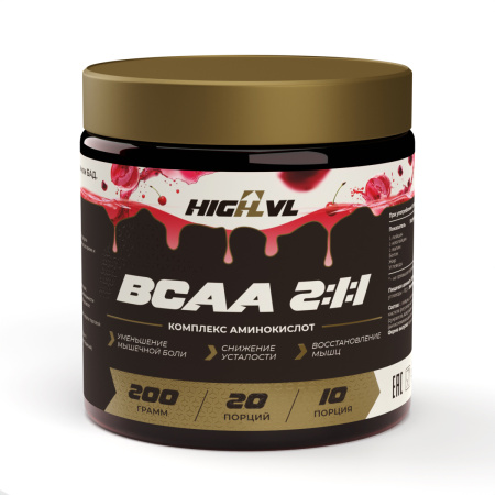 ВСАА 2:1:1 200 гр. со вкусом вишни  ВСАА 2:1:1 200 гр. со вкусом вишни