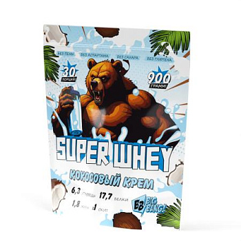 SUPER WHEY / Протеин со вкусом кокосовый крем 