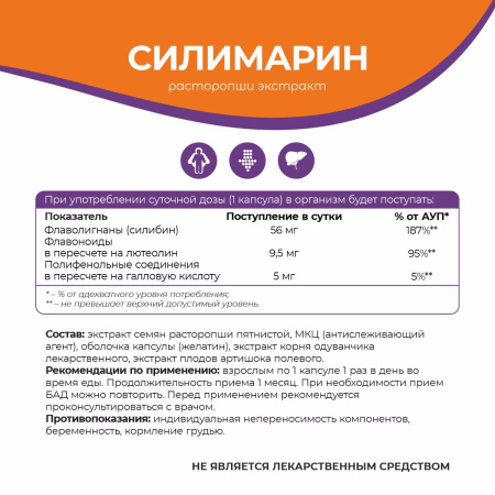 БАД к пище Силимарин комплекс БАД к пище Силимарин комплекс